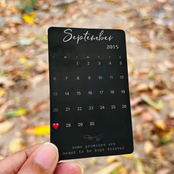 calendar wallet card